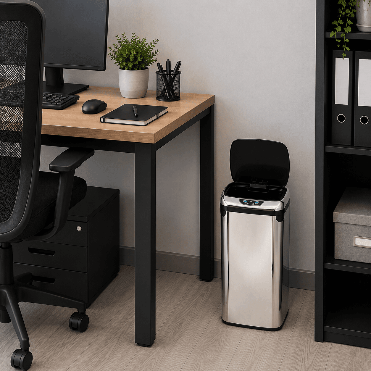 Αυτόματος Κάδος MRShome MRS4603018 με Φωτοκύτταρο 30lt Inox 29x34,5x47,3cm - 3