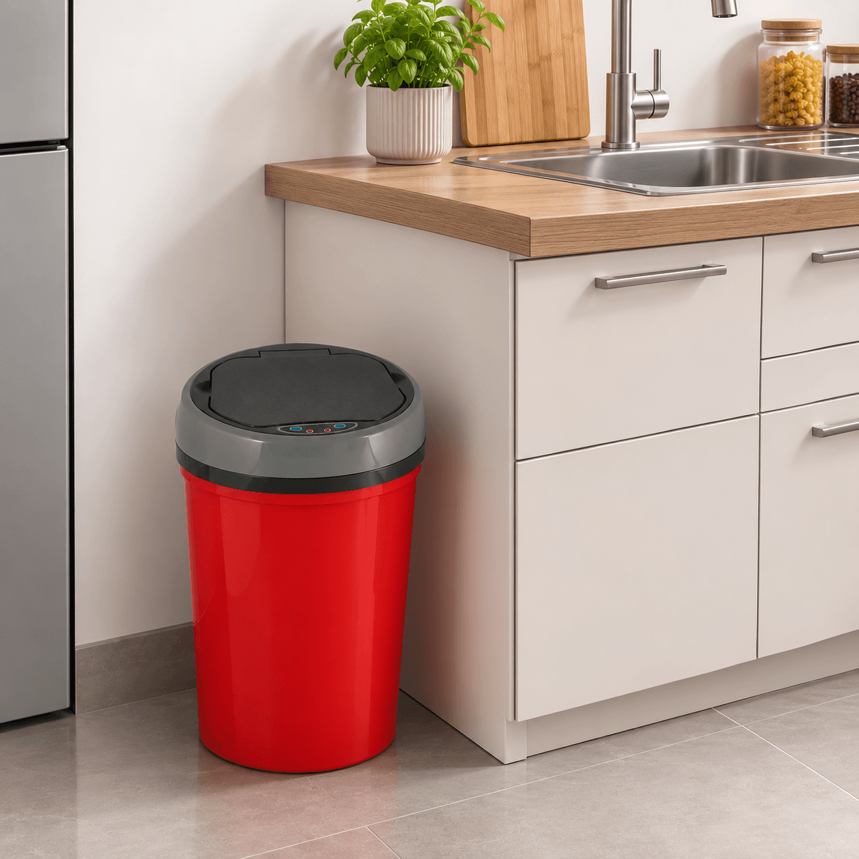 Αυτόματος Κάδος MRShome MRS4603022 με Φωτοκύτταρο 9lt Κόκκινος Φ25,1x36,1cm - 4
