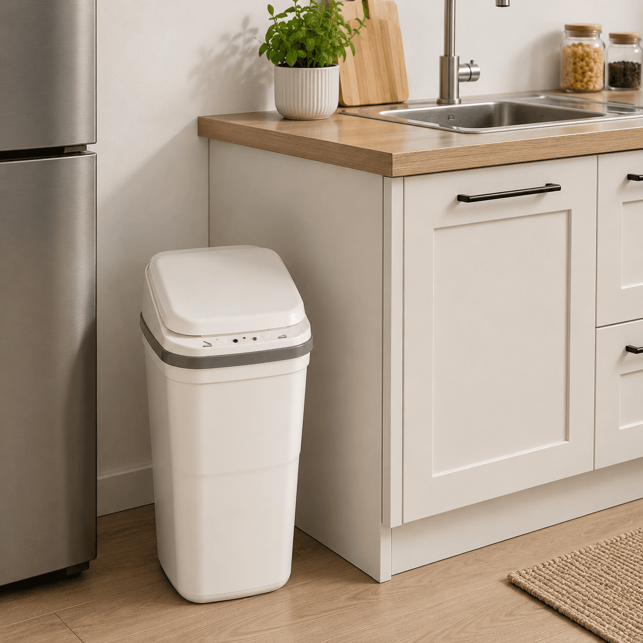 Αυτόματος Κάδος MRShome MRS4603023 με Φωτοκύτταρο 14lt Λευκός 27x34x42cm - 4