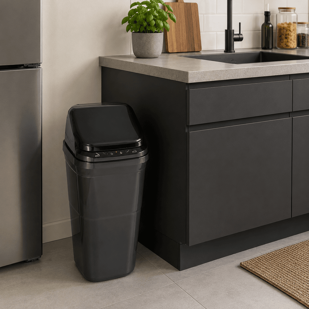 Αυτόματος Κάδος MRShome MRS4603024 με Φωτοκύτταρο 14lt Μαύρος 27x34x42cm - 4