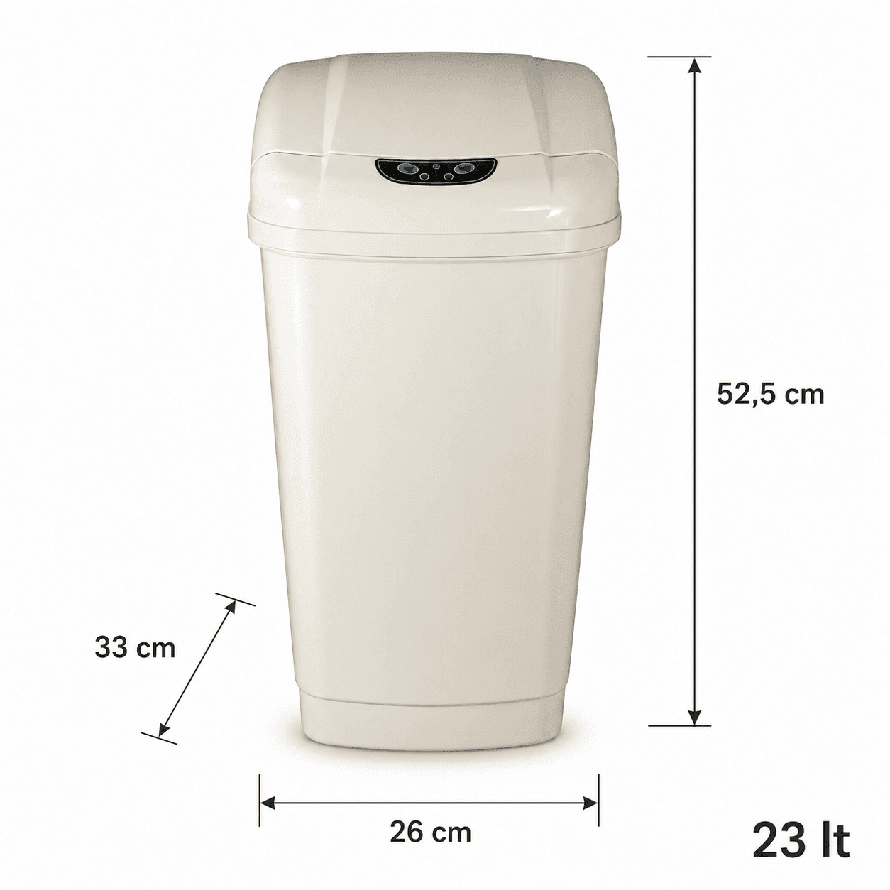 Αυτόματος Κάδος MRShome MRS4603027 με Φωτοκύτταρο 23lt Γαλακτερό Λευκό 26x33x52,5cm - 5