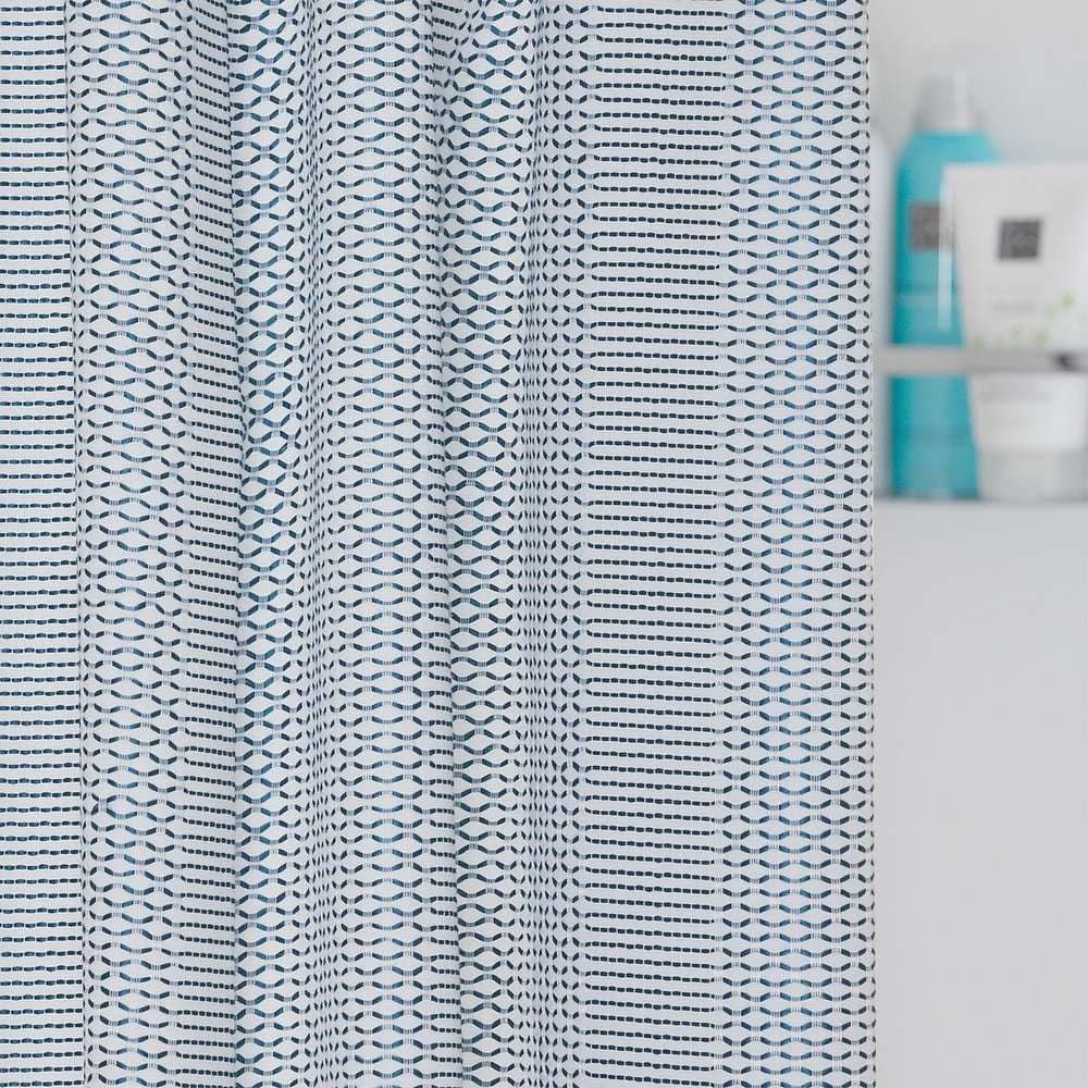 Κουρτίνα Μπάνιου Υφασμάτινη Sealskin Wave 233711324 Μπλε 180x200cm - 3