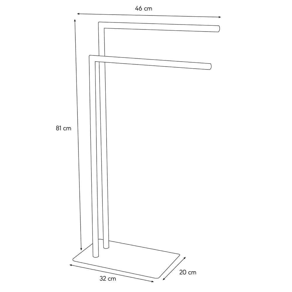 Καλόγερος 2 Θέσεων Sealskin Tube 362383218 Χρώμιο 46x20x81cm - 8