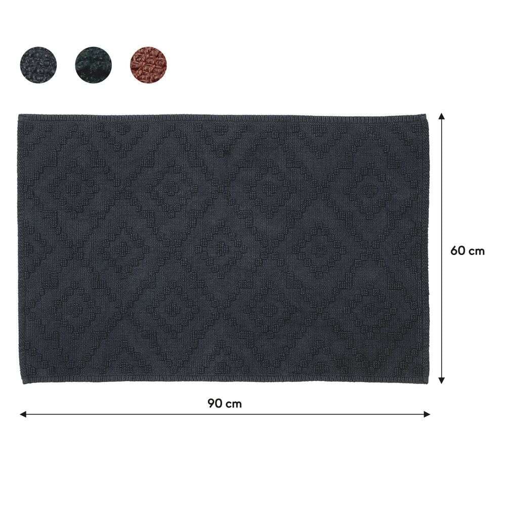 Πατάκι Μπάνιου Sealskin Aztec 800095 Σκούρο Γκρι 60x90cm - 7