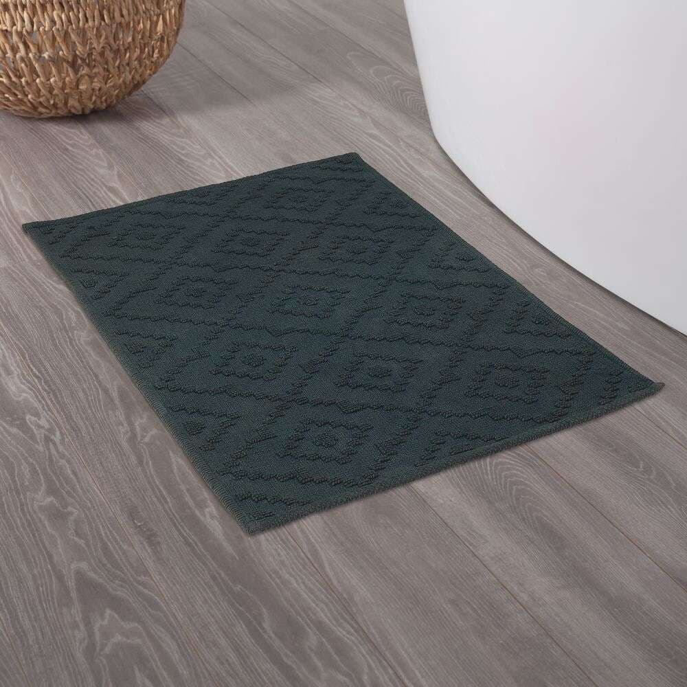 Πατάκι Μπάνιου Sealskin Aztec 800096 Σκούρο Πράσινο 60x90cm - 3