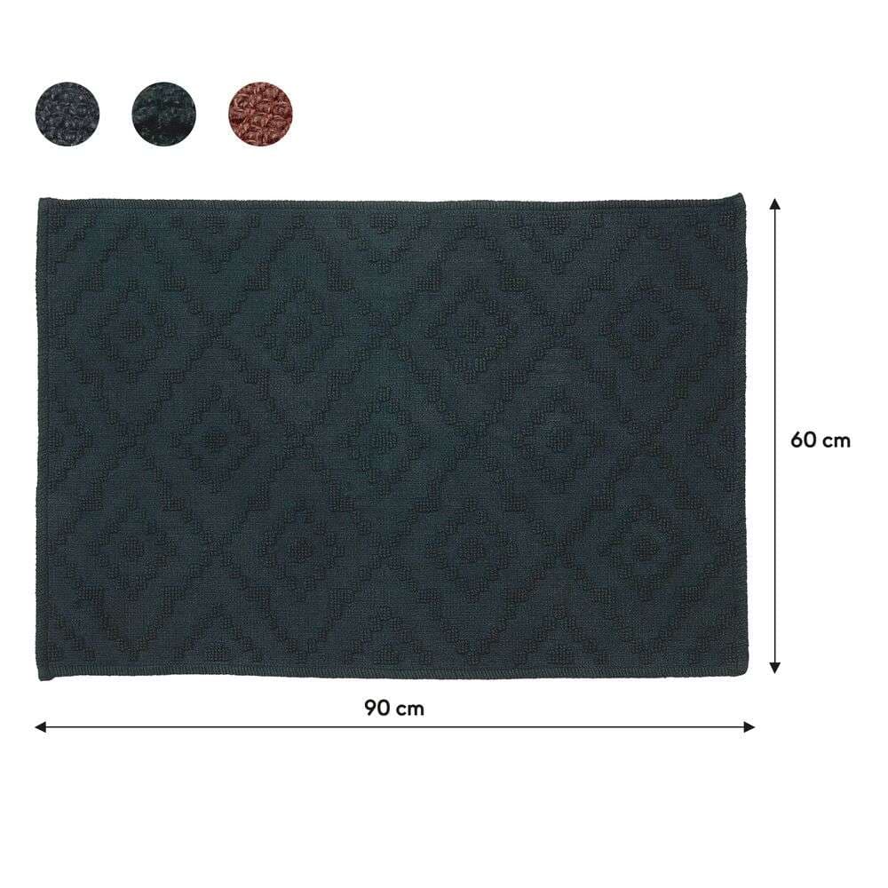 Πατάκι Μπάνιου Sealskin Aztec 800096 Σκούρο Πράσινο 60x90cm - 7