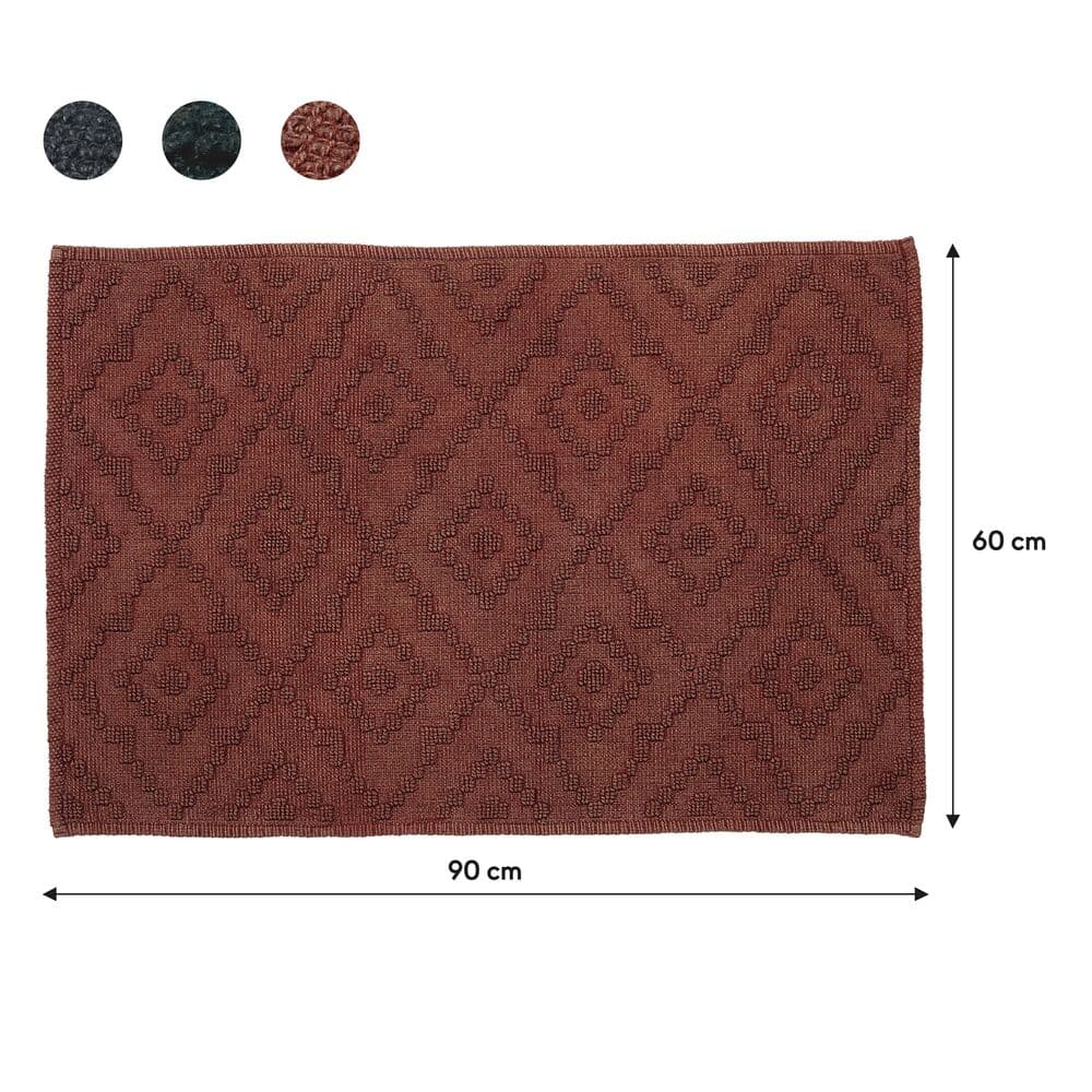 Πατάκι Μπάνιου Sealskin Aztec 800097 Σκούρο Ροζ 60x90cm - 11