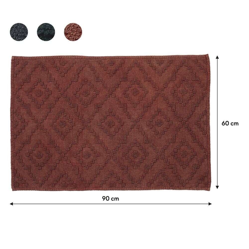 Πατάκι Μπάνιου Sealskin Aztec 800097 Σκούρο Ροζ 60x90cm - 7