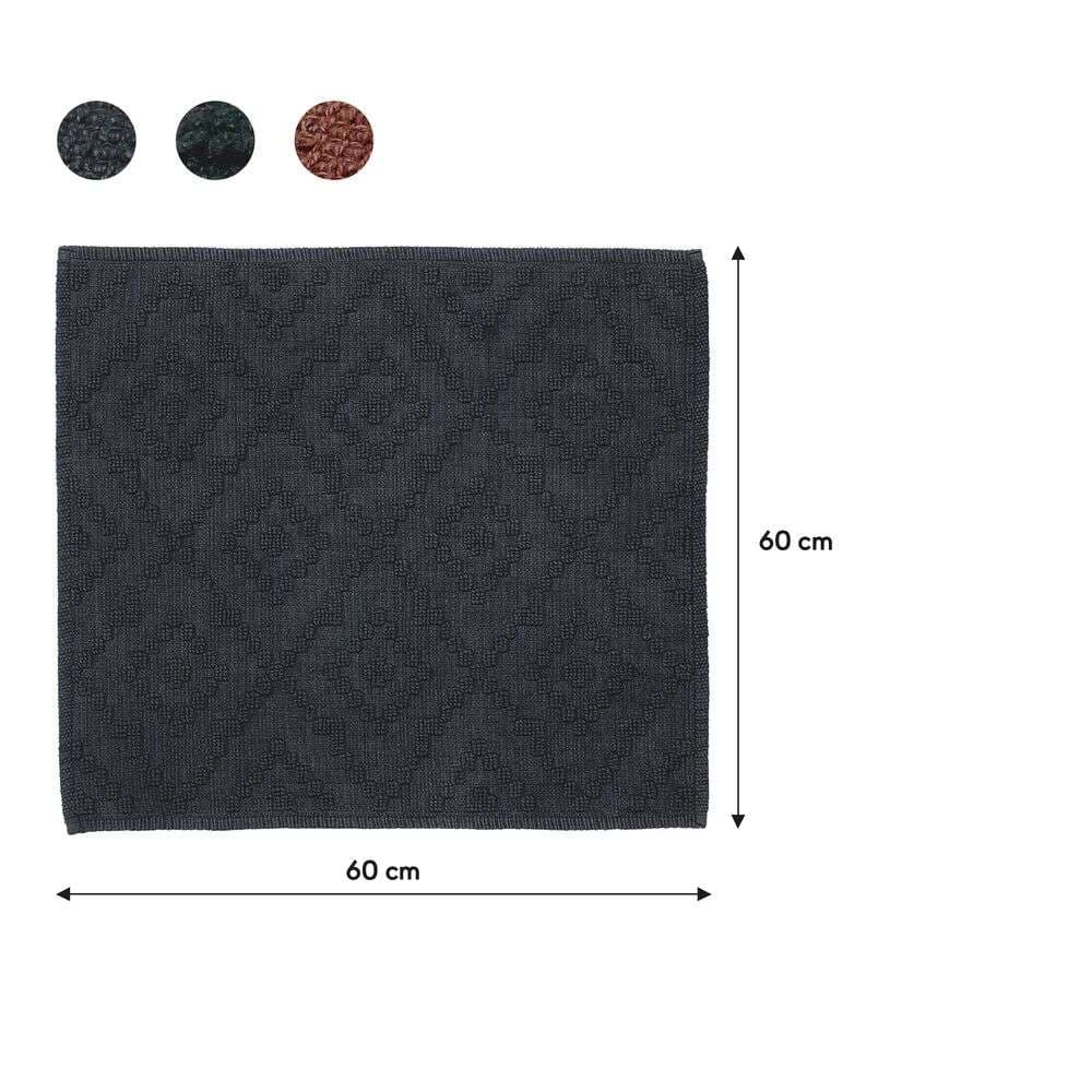 Πατάκι Μπάνιου Sealskin Aztec 800098 Σκούρο Γκρι 60x60cm - 6