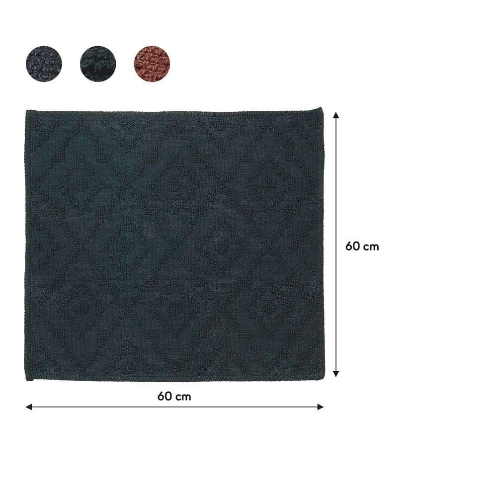 Πατάκι Μπάνιου Sealskin Aztec 800099 Σκούρο Πράσινο 60x60cm - 6