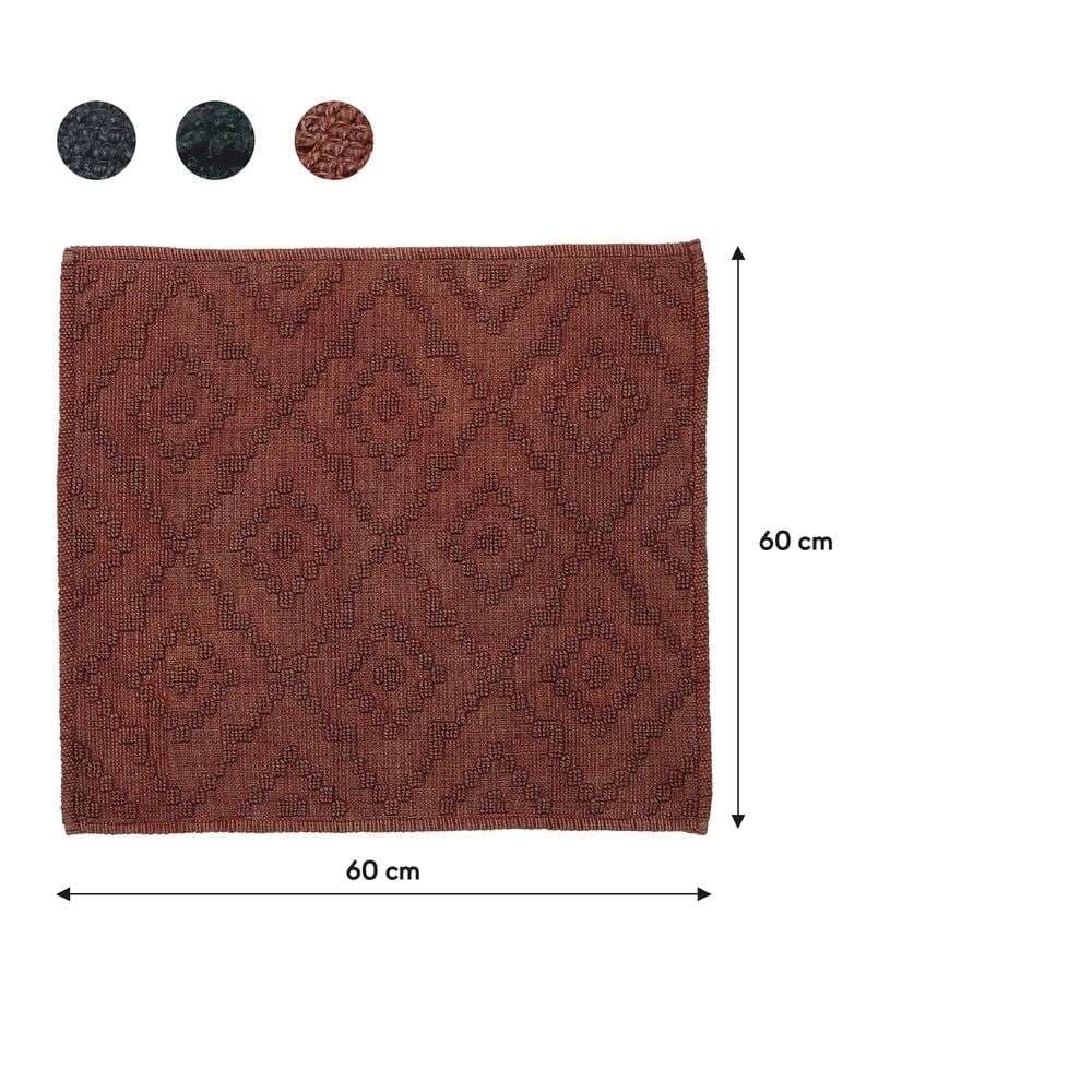 Πατάκι Μπάνιου Sealskin Aztec 800100 Σκούρο Ροζ 60x60cm - 6