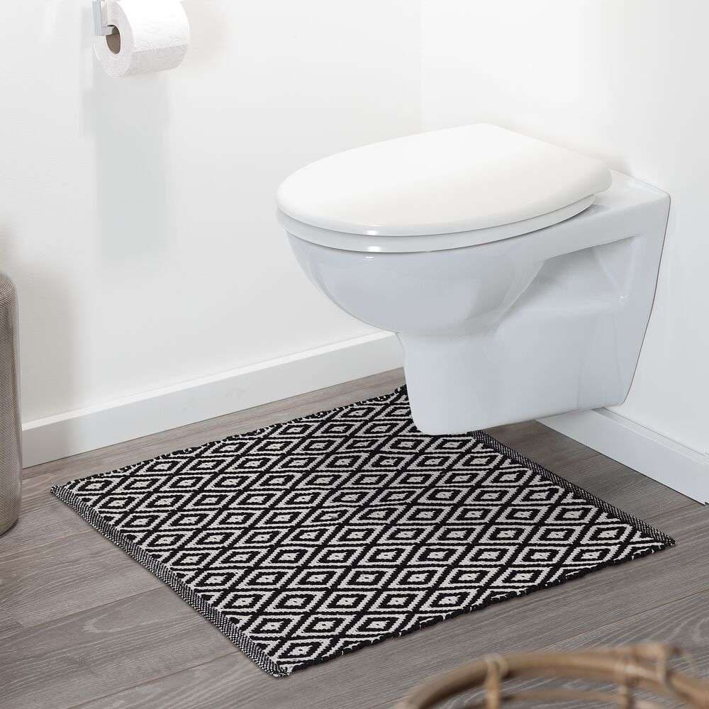 Πατάκι Μπάνιου Sealskin Trellis 800107 Μαύρο 60x60cm - 4