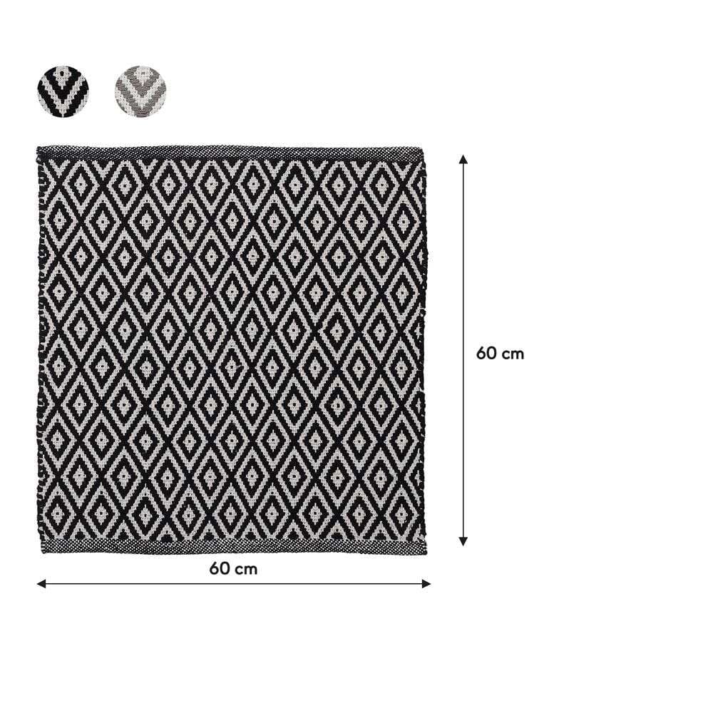 Πατάκι Μπάνιου Sealskin Trellis 800107 Μαύρο 60x60cm - 5