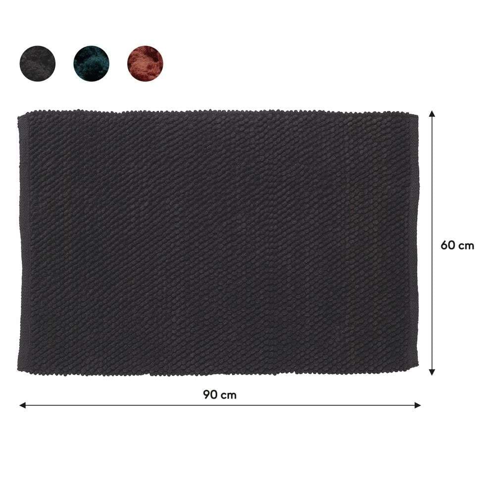 Πατάκι Μπάνιου Sealskin Delhi 800109 Σκούρο Γκρι 60x90cm - 6