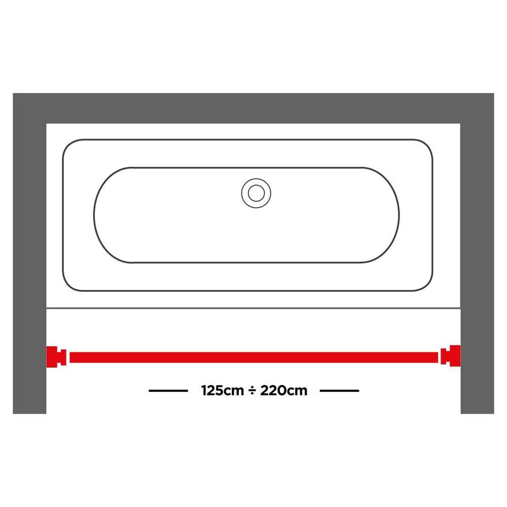 Βραχίονας Μπάνιου Πτυσσόμενος Sealskin 800292 Μαύρο 125-220cm Ø28mm - 4
