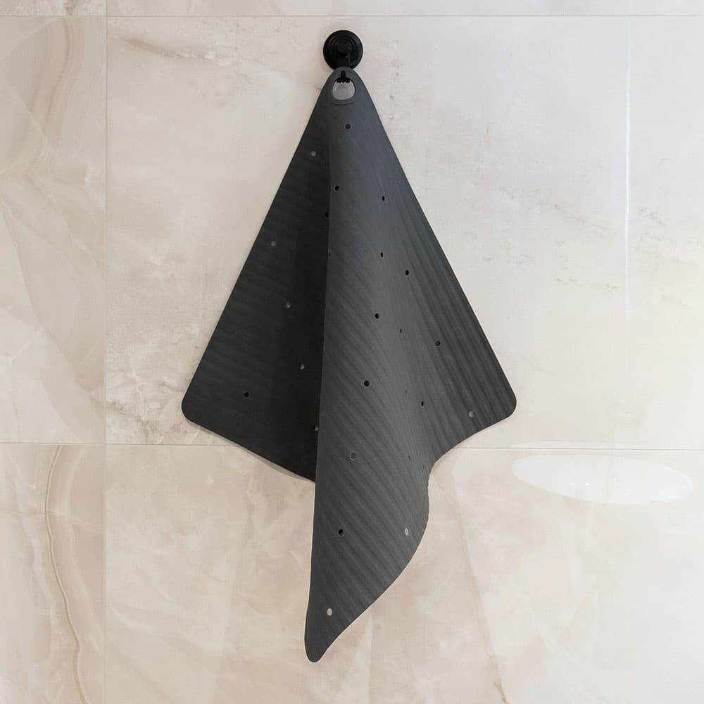 Αντιολισθητικό Πατάκι Μπάνιου Sealskin Ribb Hook 800621 Ανθρακί with Μαύρο 55x55cm - 6