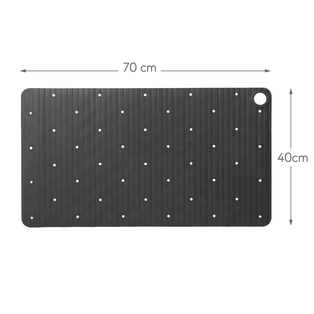Αντιολισθητικό Πατάκι Μπάνιου Sealskin Ribb Hook 800624 Ανθρακί with Μαύρο 40x70cm - 5