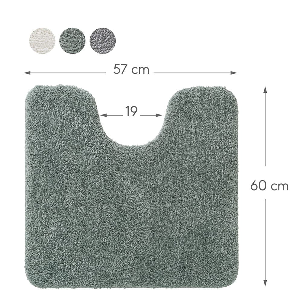 Πατάκι Λεκάνης Sealskin Cosima 800634 Πράσινο 57x60cm - 4