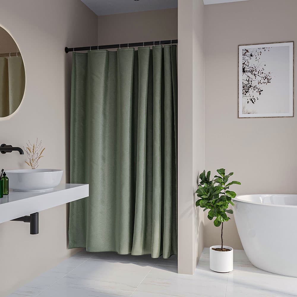 Κουρτίνα Μπάνιου Πλαστική Sealskin Cosima 800637 Πράσινο 120x200cm - 2