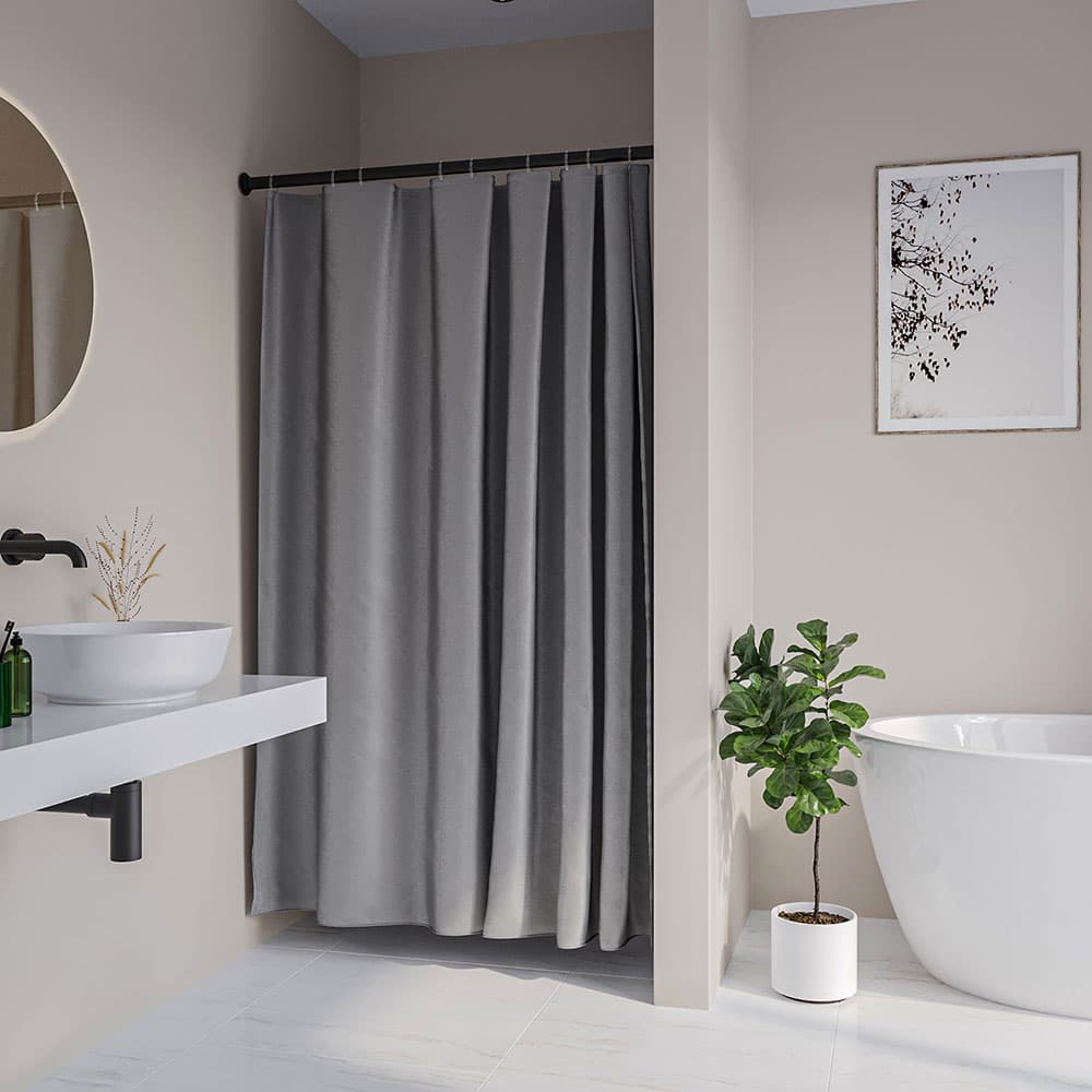 Κουρτίνα Μπάνιου Πλαστική Sealskin Cosima 800639 Γκρι 180x200cm - 4