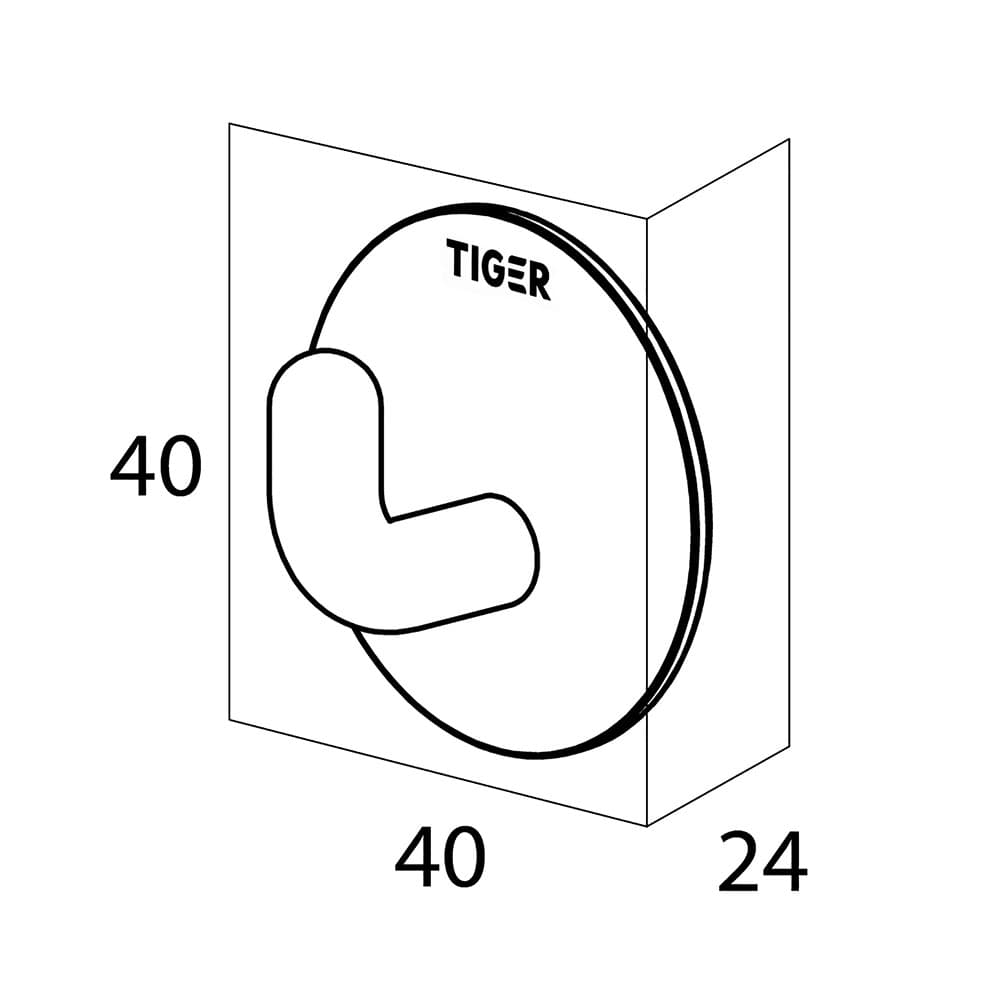 Άγκιστρο Μονό Tiger Rondo 1117530142 Λευκό 4x2,4x4cm - 3