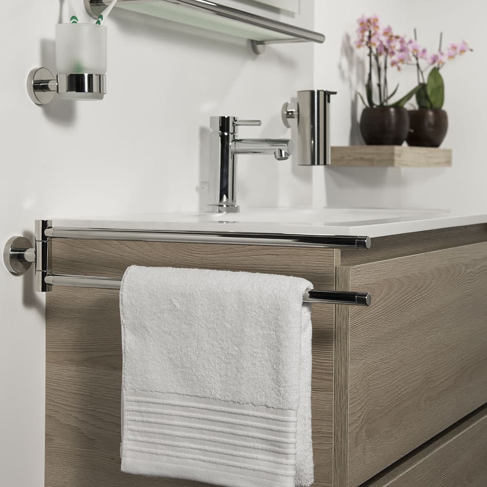 Πετσετοκρεμάστρα Διπλή Tiger Boston 308730346 Inox γυαλιστερό 5x51x9,5cm - 2
