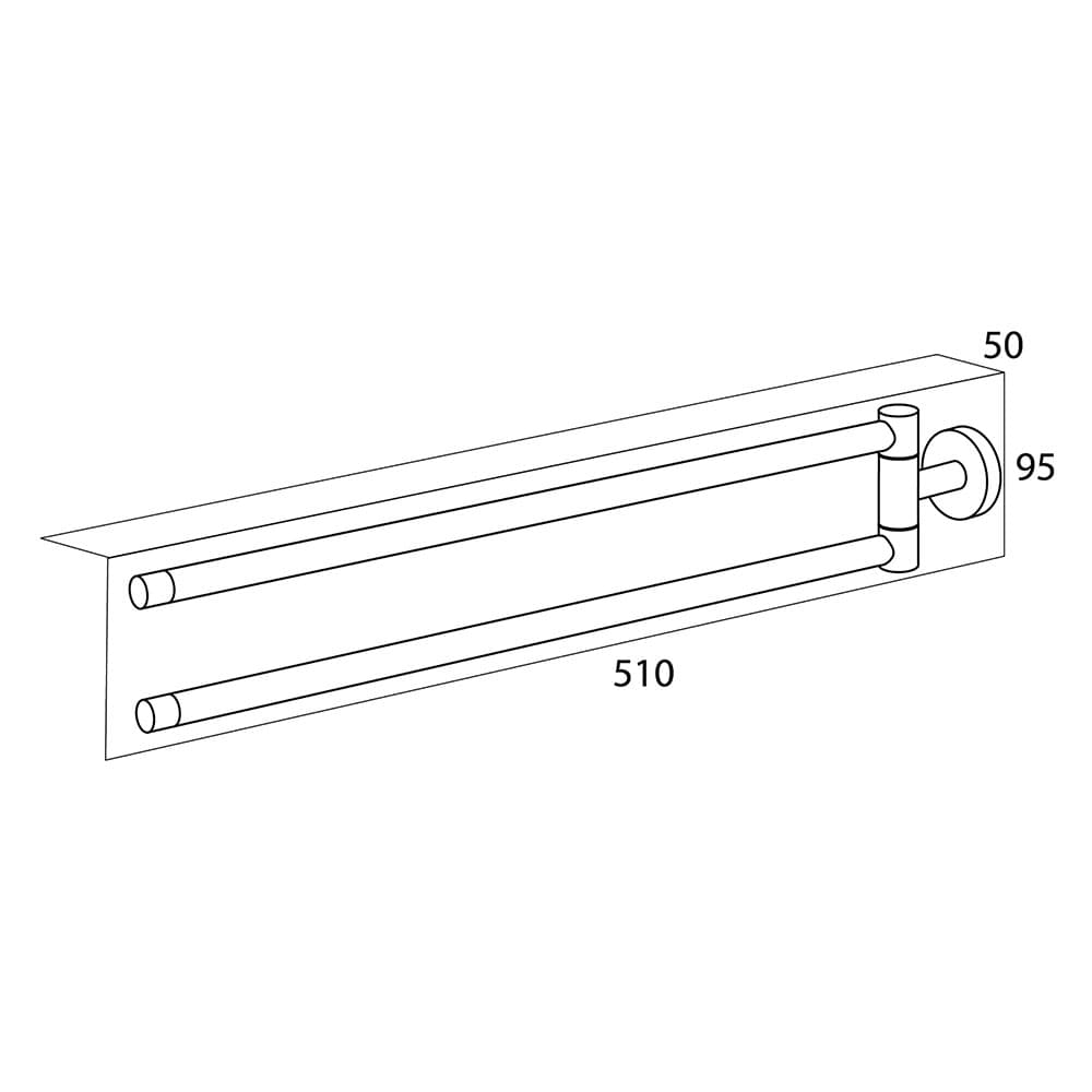 Πετσετοκρεμάστρα Διπλή Tiger Boston 308730346 Inox γυαλιστερό 5x51x9,5cm - 4