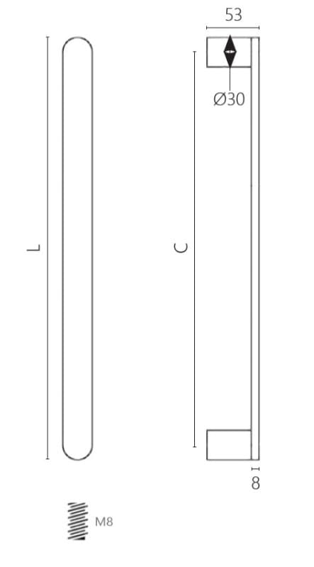 Λαβή Εξώθυρας Zogometal 3281 Graphite Smoked - 2
