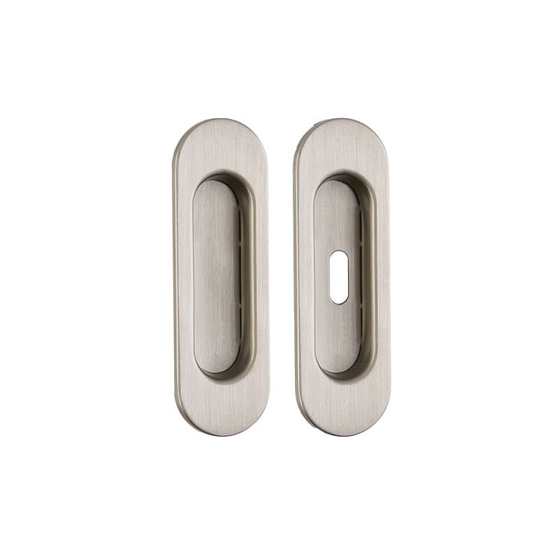 Χούφτα Συρόμενης Πόρτας Zogometal 303 Ματ Νίκελ 12,5x3,9cm | με Οπή και Χωρίς