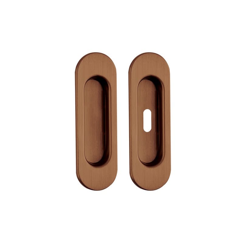 Χούφτα Συρόμενης Πόρτας Zogometal 303 Copper Aged 12,5x3,9cm | με Οπή και Χωρίς