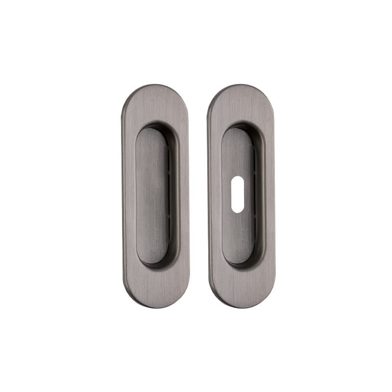 Χούφτα Συρόμενης Πόρτας Zogometal 303 Graphite Smoked 12,5x3,9cm | με Οπή και Χωρίς