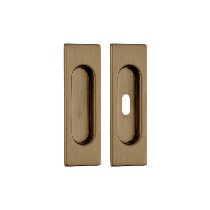 Χούφτα Συρόμενης Πόρτας Zogometal 307 Μπρονζέ 12,5x3,9cm | με Οπή και Χωρίς