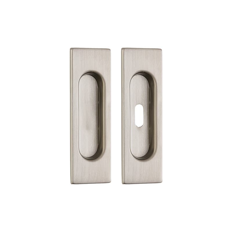 Χούφτα Συρόμενης Πόρτας Zogometal 307 Ματ Νίκελ 12,5x3,9cm | με Οπή και Χωρίς