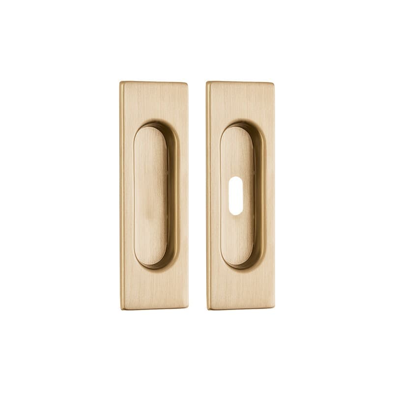 Χούφτα Συρόμενης Πόρτας Zogometal 307 Ματ Όρο 12,5x3,9cm | με Οπή και Χωρίς