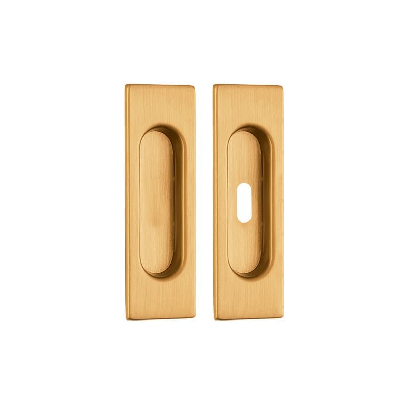 Χούφτα Συρόμενης Πόρτας Zogometal 307 Vintage Gold 12,5x3,9cm | με Οπή και Χωρίς