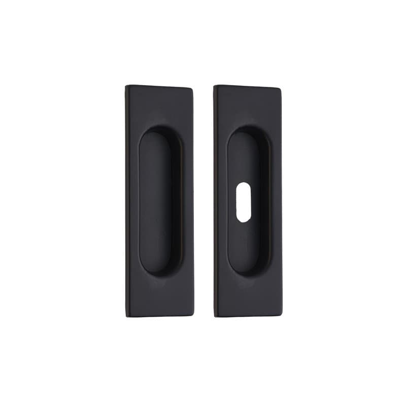 Χούφτα Συρόμενης Πόρτας Zogometal 307 Ματ Μαύρο 12,5x3,9cm | με Οπή και Χωρίς