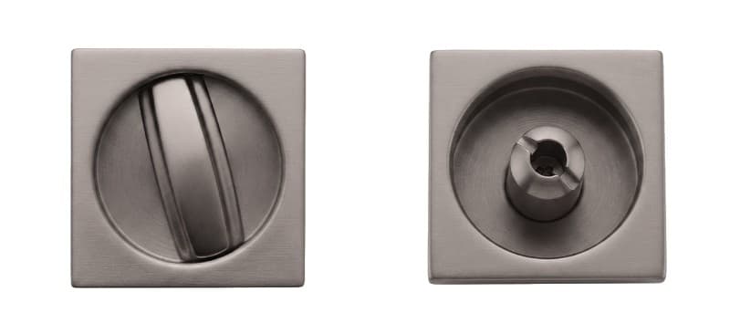 Χούφτα Συρόμενης Πόρτας με Κλείστρο Zogometal 1876 Graphite Smoked 5,9x5,9cm
