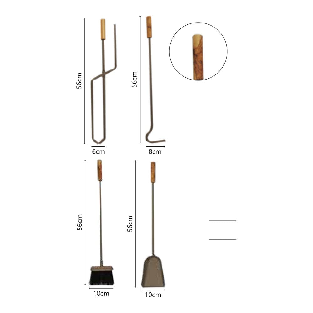 Εργαλεία Τζακιού Zogometal 1240 56cm - 2