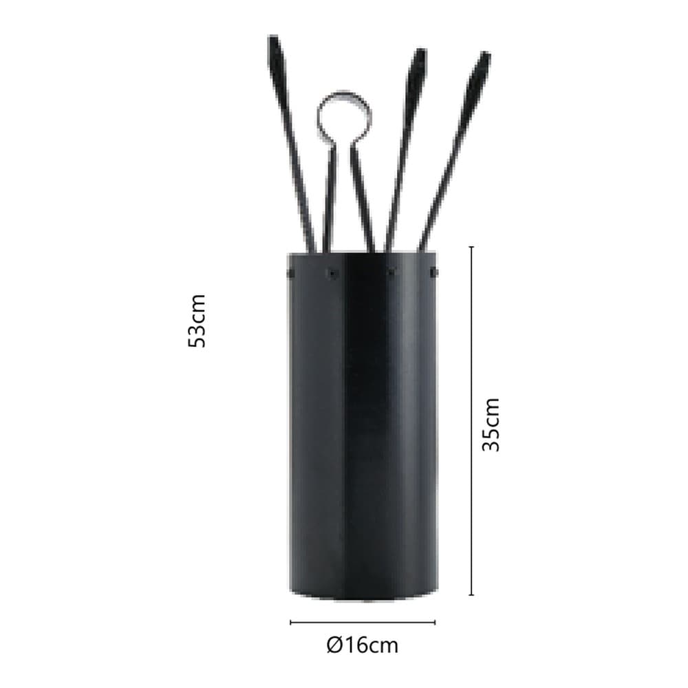 Σετ Εργαλείων Τζακιού σε Κουβά Zogometal K05-0670 Φ16x53cm - 2