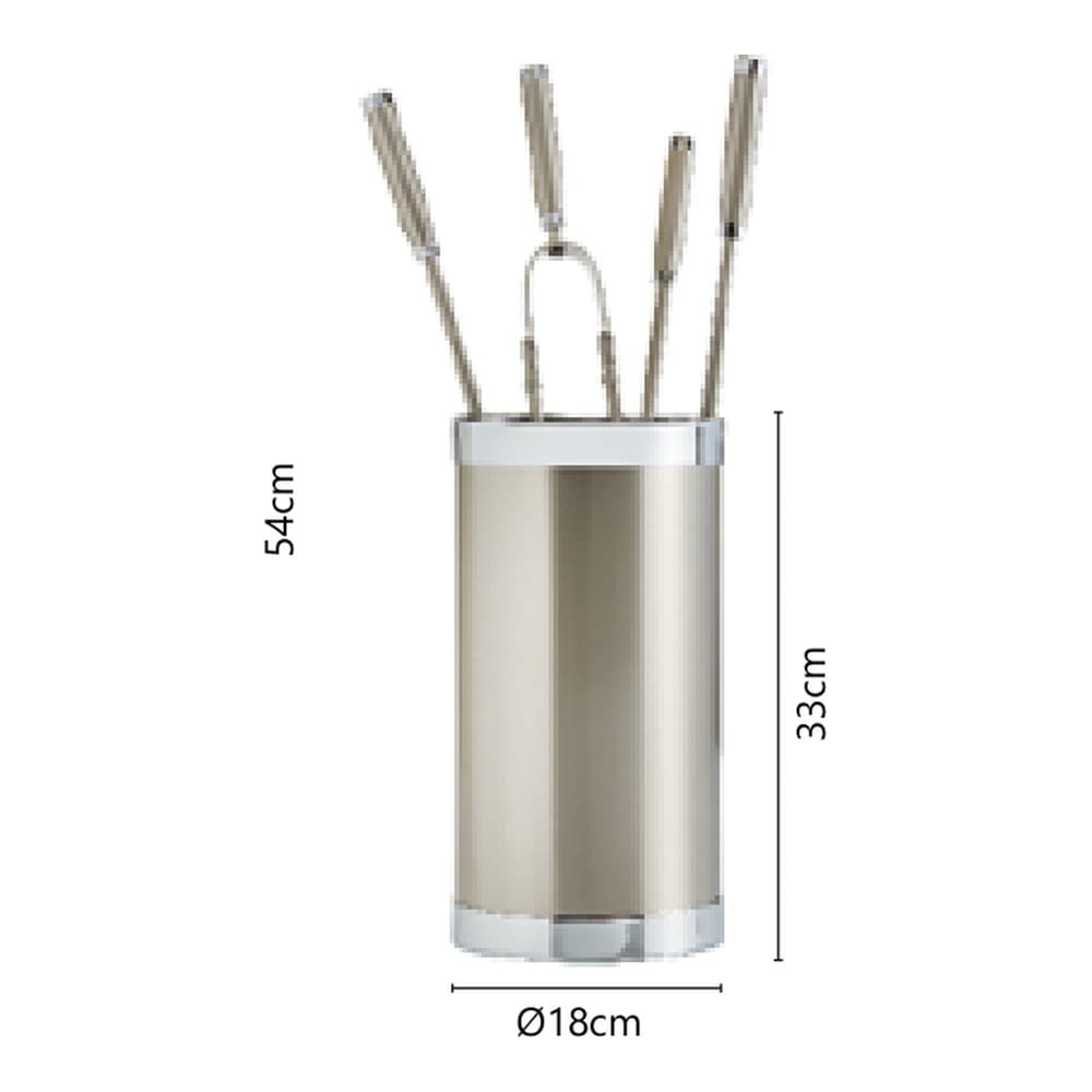 Σετ Εργαλείων Τζακιού σε Κουβά Zogometal K10-1200 Φ18x54cm - 2