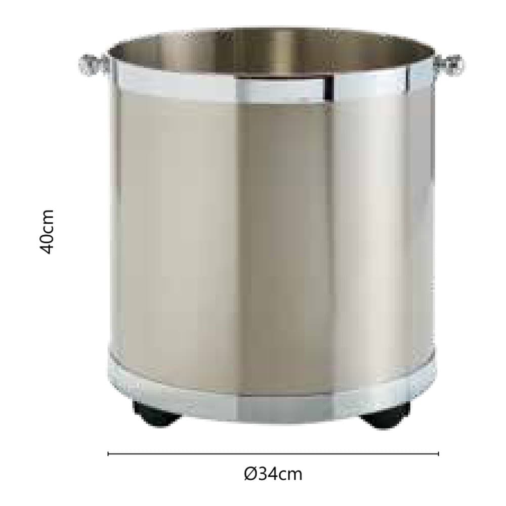 Καλάθι Ξύλων Τζακιού με Ρόδες Zogometal K11/P Φ34x40cm - 2