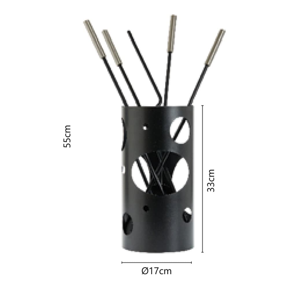 Σετ Εργαλείων Τζακιού σε Κουβά Zogometal K30-1230 Φ17x55cm - 2