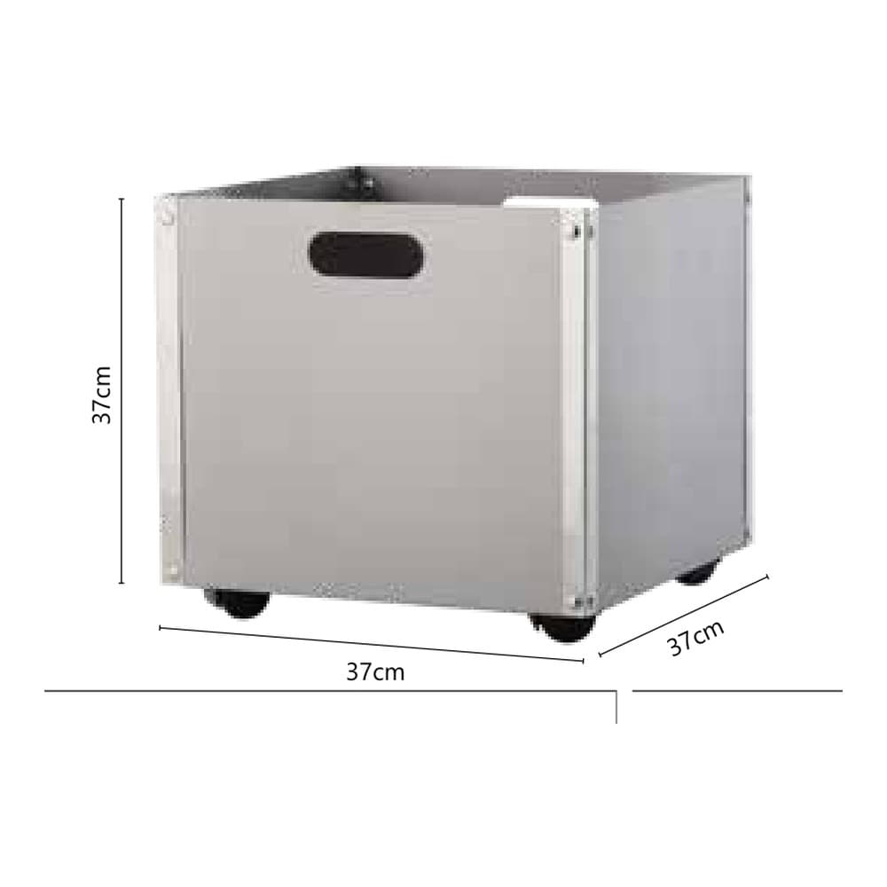 Καλάθι Ξύλων Τζακιού με Ρόδες Zogometal K31/P 37x37x37cm - 2