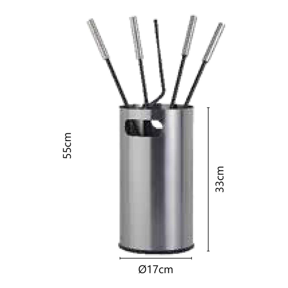 Σετ Εργαλείων Τζακιού σε Κουβά Zogometal K32-1230 Φ17x55cm - 2