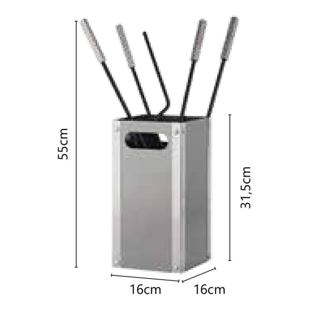 Σετ Εργαλείων Τζακιού σε Κουβά Zogometal K34-1235 16x16x55cm - 2