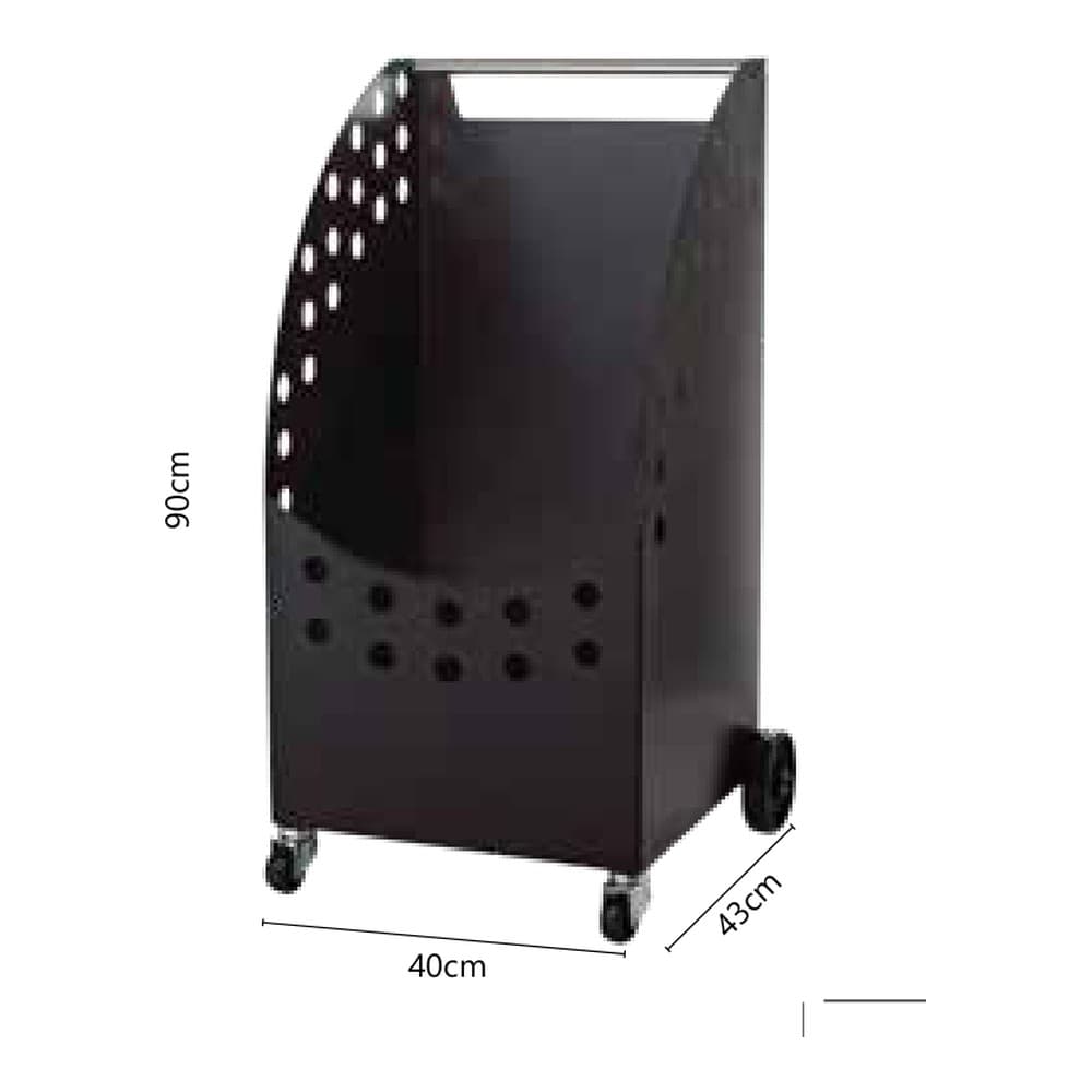 Καλάθι Ξύλων Τζακιού με Ρόδες Zogometal K50 40x43x90cm - 2