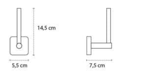 Χαρτοθήκη Karag Quattro 4409 Χρώμιο 5,5x14,5x7,5cm - 2