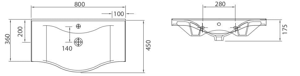 Νιπτήρας κρεμαστός Karag Basic Λευκό - 3