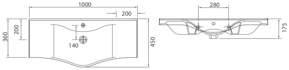 Νιπτήρας κρεμαστός Karag Basic Λευκό - 2