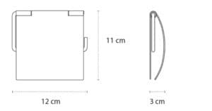 Χαρτοθήκη με καπάκι Karag Multiuso 9641 Χρώμιο 12x11x3cm - 2